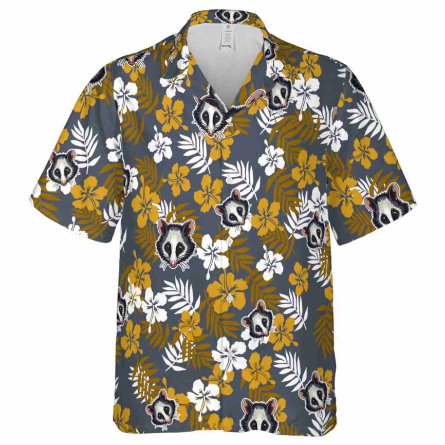 Possum Leafy Hibiscus Hawaiian Shirt Fashion forward