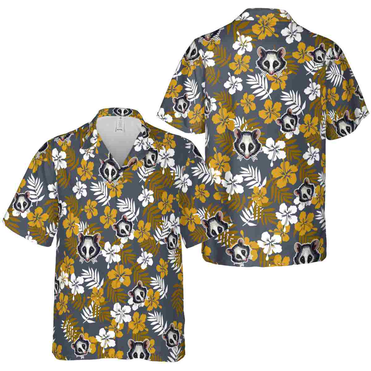 Possum Leafy Hibiscus Hawaiian Shirt Premium grade Possum Leafy Hibiscus Hawaiian Shirt Premium grade
