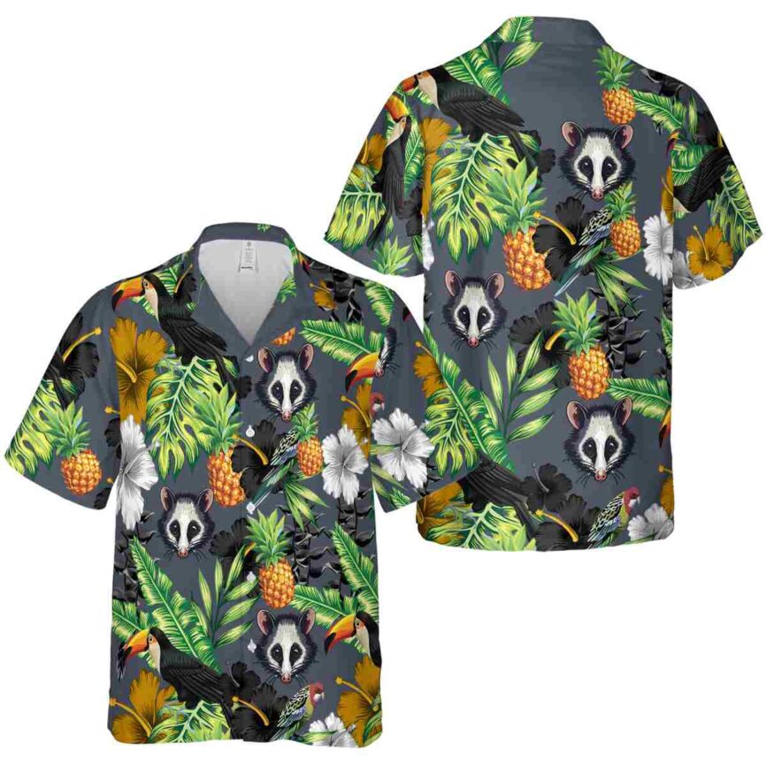 Possum Leafy Toucan Hawaiian Shirt Premium grade