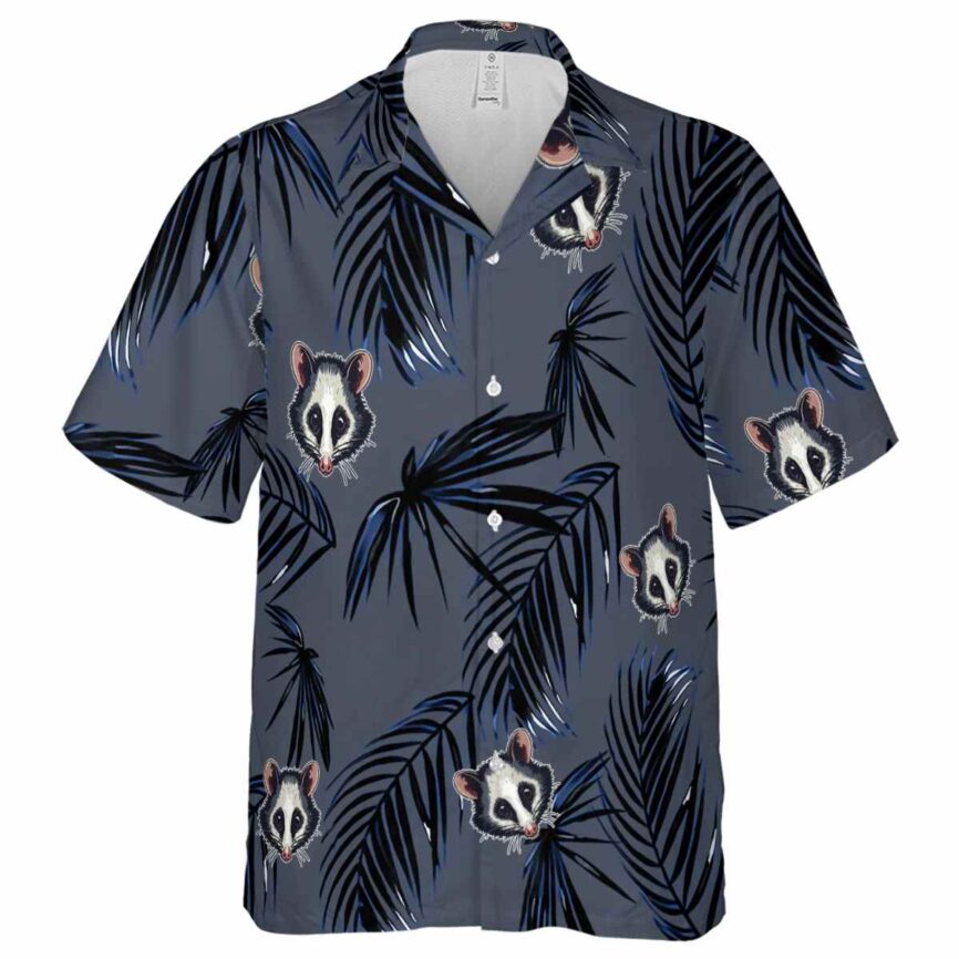 Possum Monochrome Palm Hawaiian Shirt Fashion forward