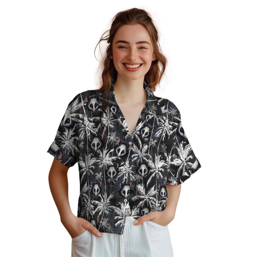 Possum Palm Themed Hawaiian Shirt Top rated