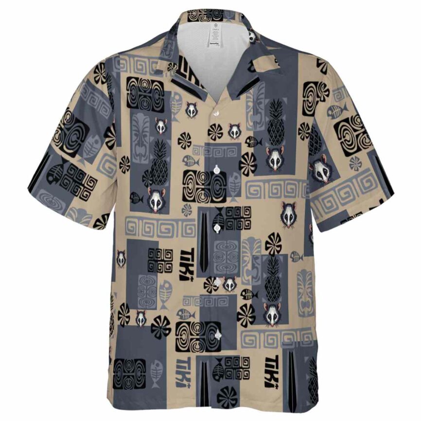 Possum Tiki Motifs Hawaiian Shirt Fashion forward