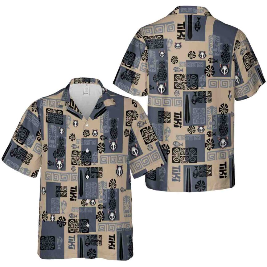 Possum Tiki Motifs Hawaiian Shirt Premium grade