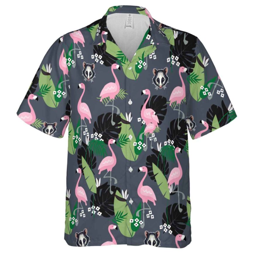 Possum Tropical Flamingo Hawaiian Shirt Fashion forward