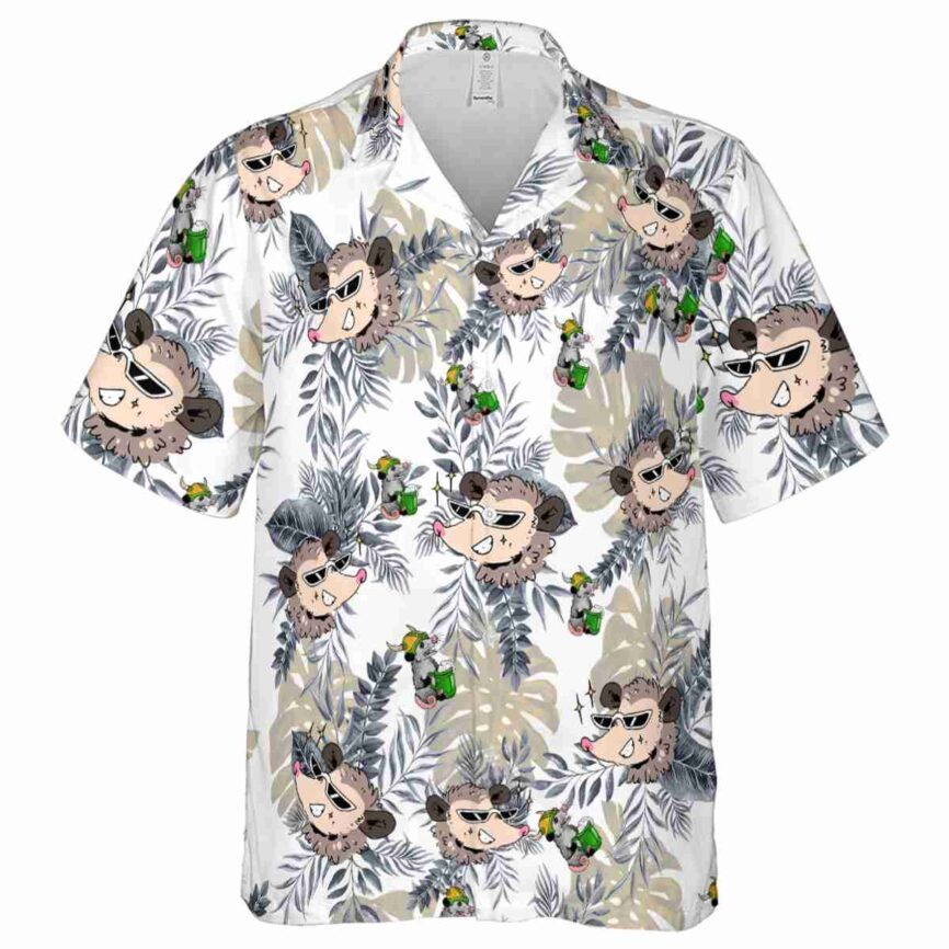 Possum Tropical Fronds Hawaiian Shirt Fashion forward