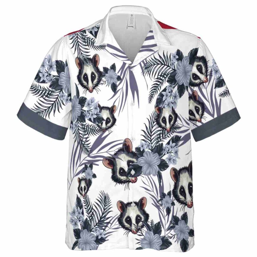 Possum US Flag Floral Hawaiian Shirt Fashion forward