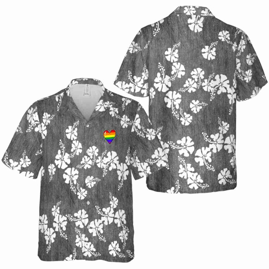 Pride Hibiscus Blossom Hawaiian Shirt Premium grade