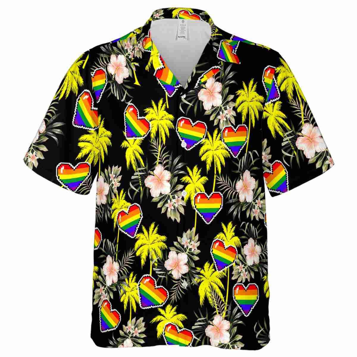 Pride Hibiscus Palm Hawaiian Shirt Fashion forward Pride Hibiscus Palm Hawaiian Shirt Fashion forward