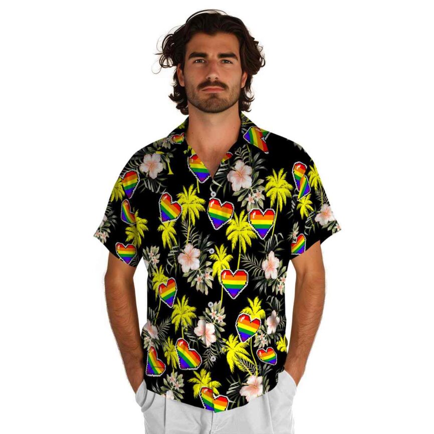 Pride Hibiscus Palm Hawaiian Shirt New Arrival