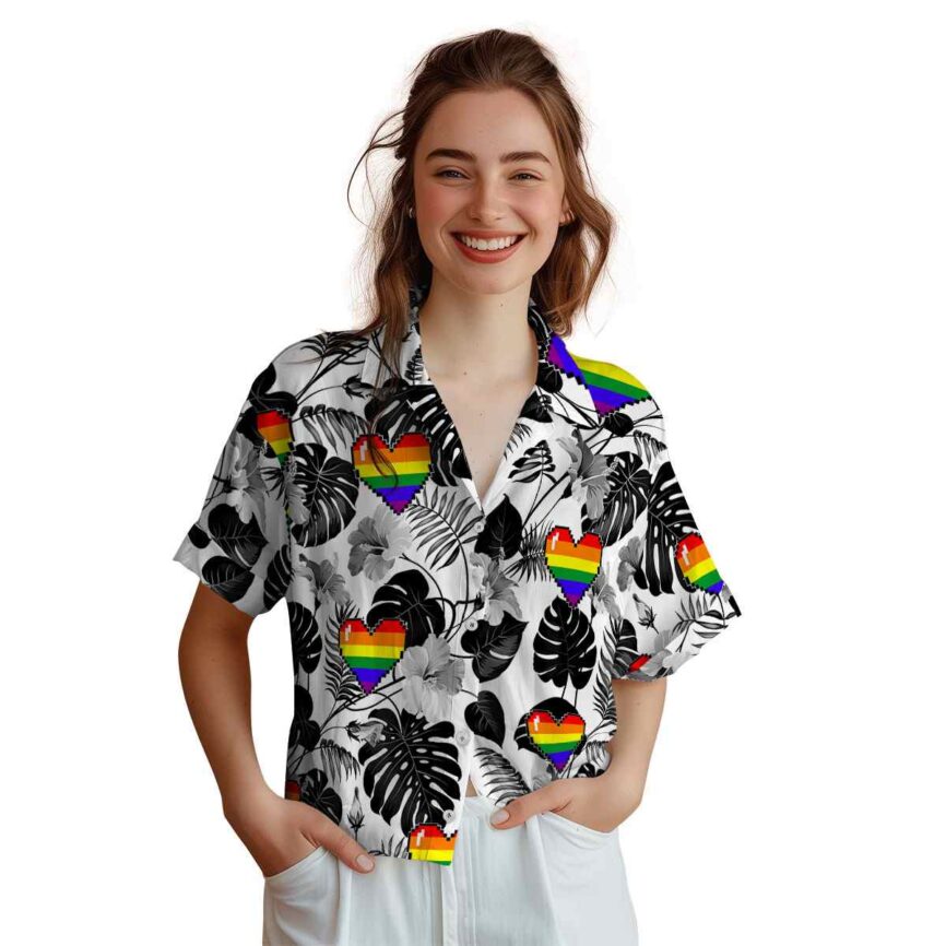 Pride Leaf Pattern Hawaiian Shirt Top rated