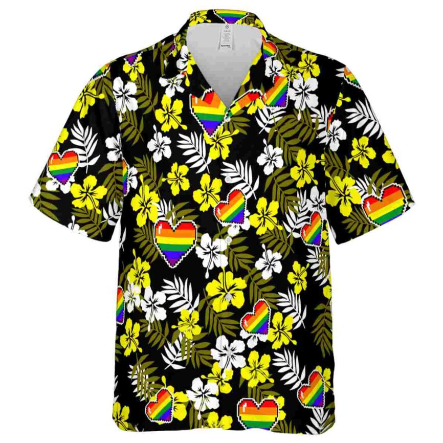 Pride Leafy Hibiscus Hawaiian Shirt Fashion forward