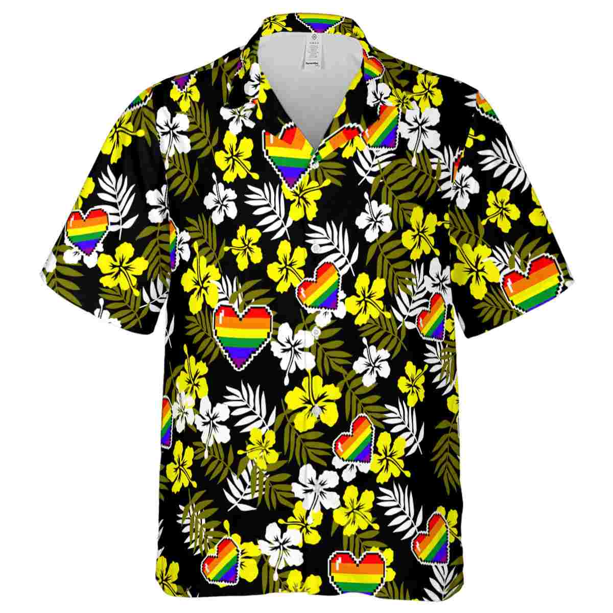 Pride Leafy Hibiscus Hawaiian Shirt Fashion forward Pride Leafy Hibiscus Hawaiian Shirt Fashion forward