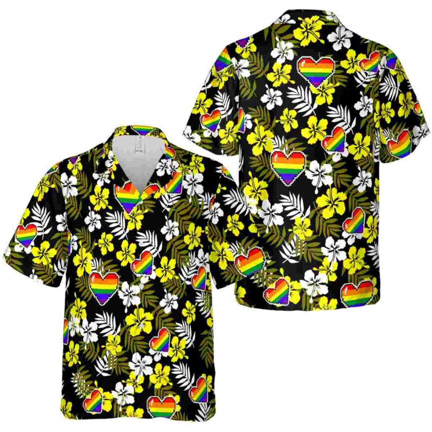 Pride Leafy Hibiscus Hawaiian Shirt Premium grade