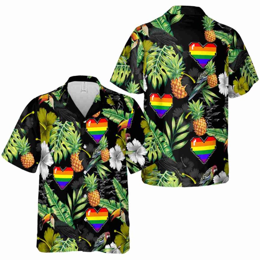 Pride Leafy Toucan Hawaiian Shirt Premium grade