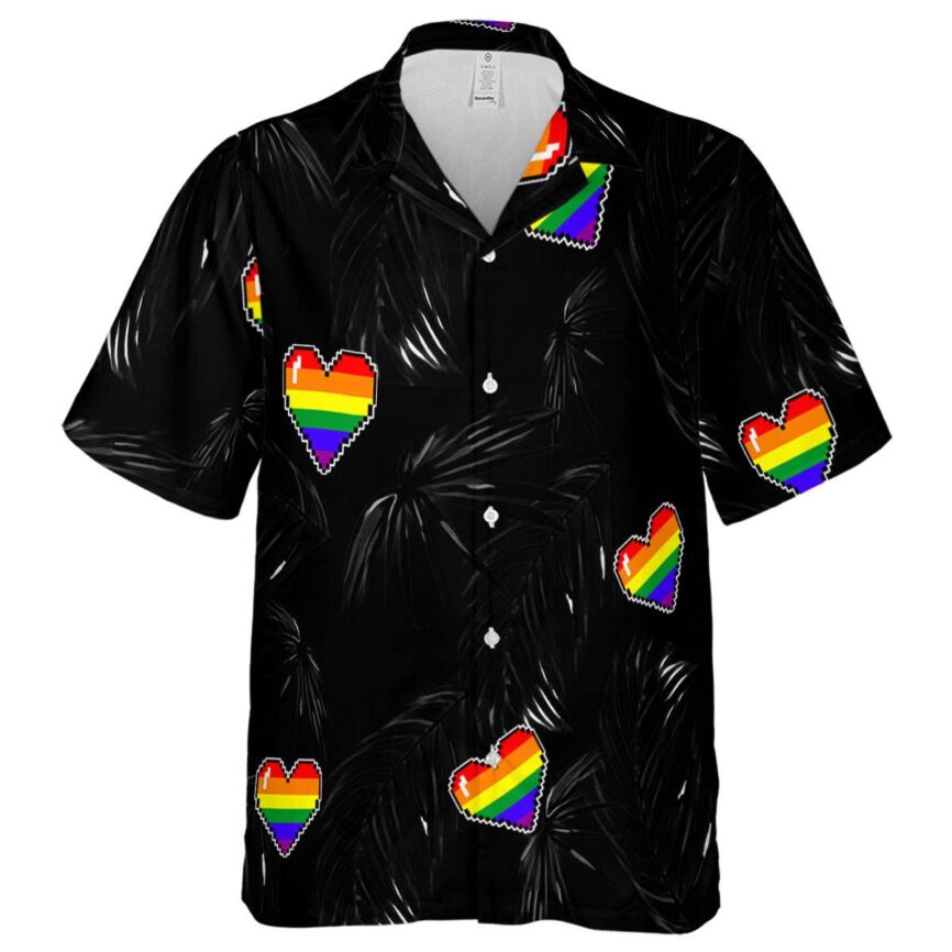 Pride Monochrome Palm Hawaiian Shirt Fashion forward