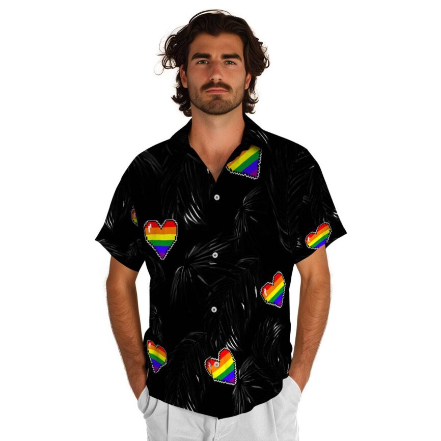 Pride Monochrome Palm Hawaiian Shirt New Arrival