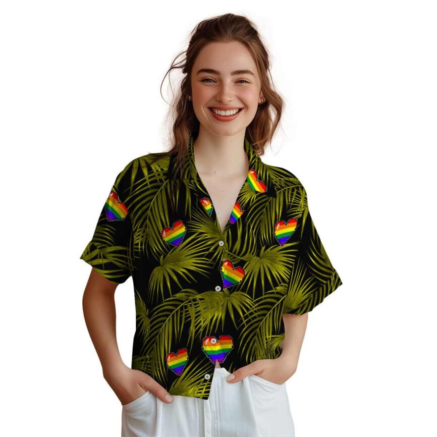 Pride Palm Frond Hawaiian Shirt Top rated