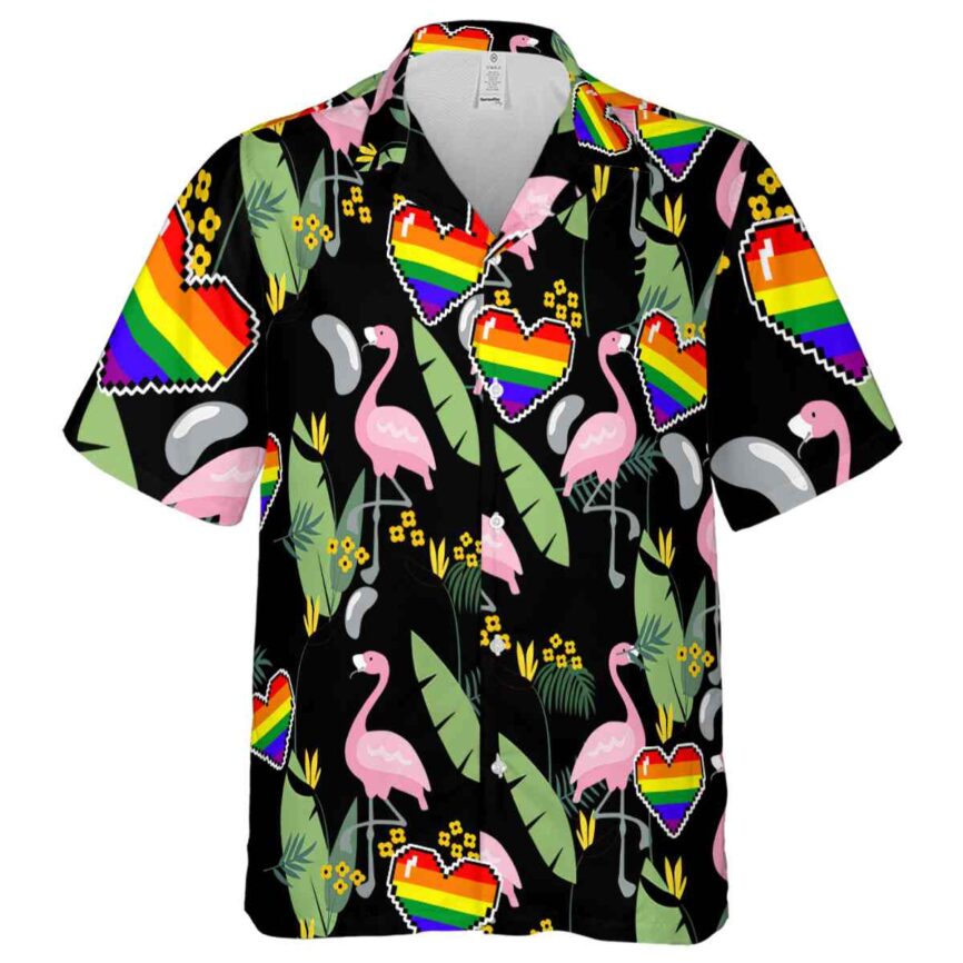 Pride Pink Flamingo Hawaiian Shirt Fashion forward