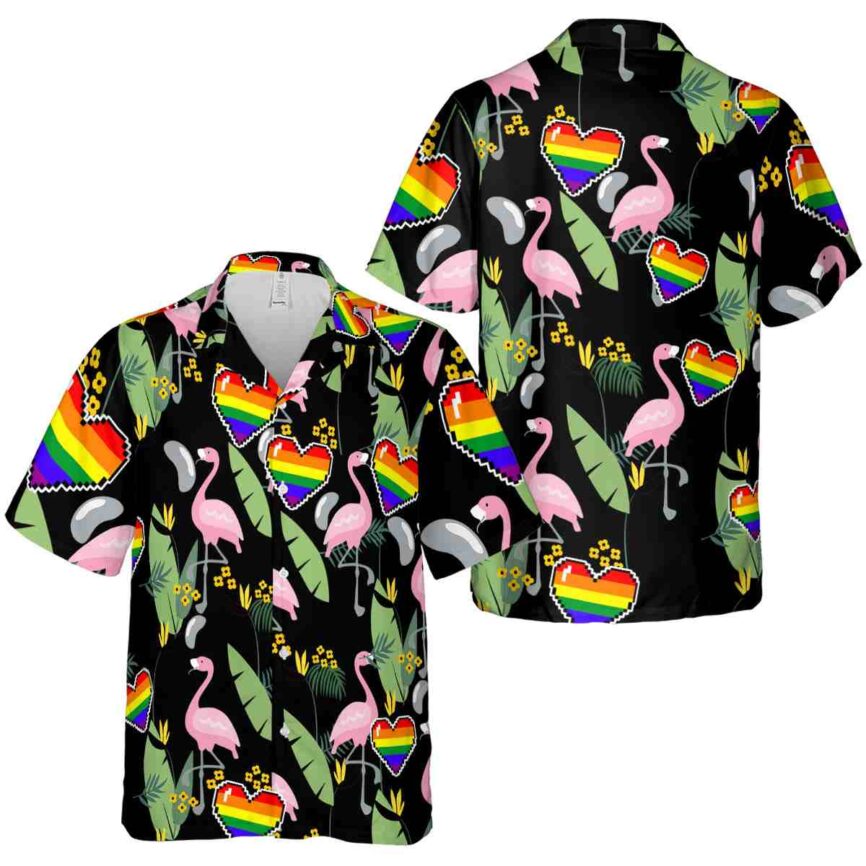 Pride Pink Flamingo Hawaiian Shirt Premium grade