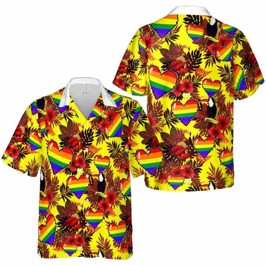 Pride Tropical Bird Hawaiian Shirt Premium grade