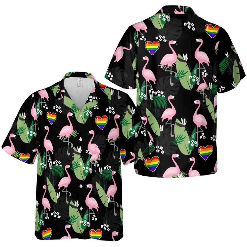 Pride Tropical Flamingo Hawaiian Shirt Premium grade