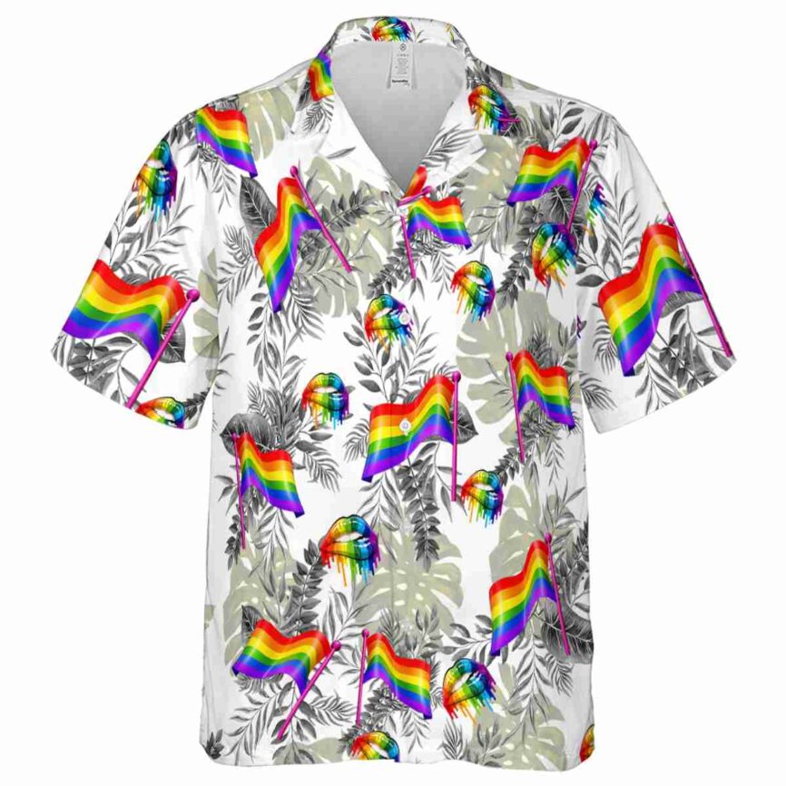Pride Tropical Fronds Hawaiian Shirt Fashion forward