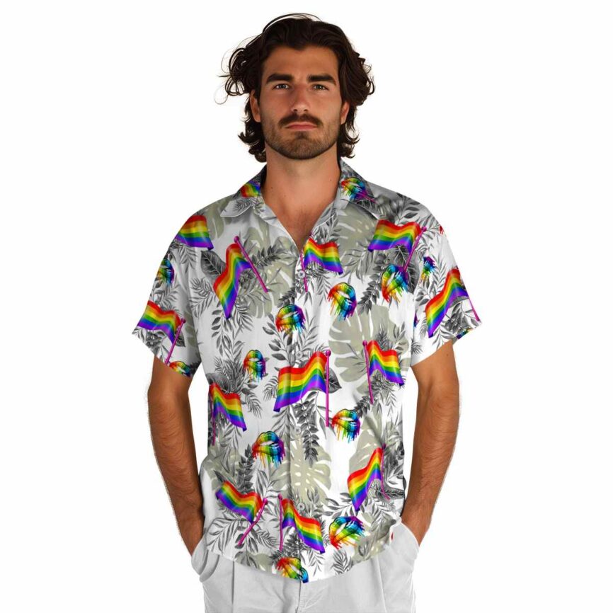 Pride Tropical Fronds Hawaiian Shirt New Arrival