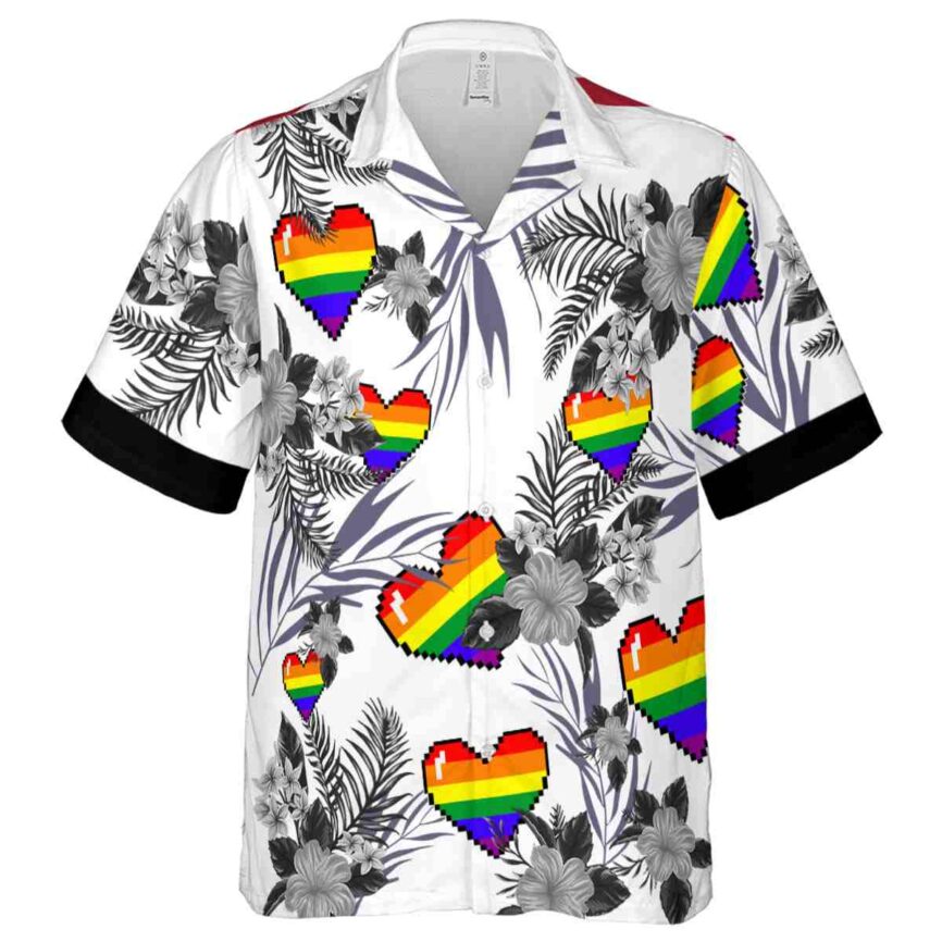 Pride US Flag Floral Hawaiian Shirt Fashion forward