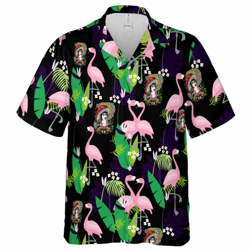 Psychedelic Flamingo Leaf Hawaiian Shirt Fashion forward
