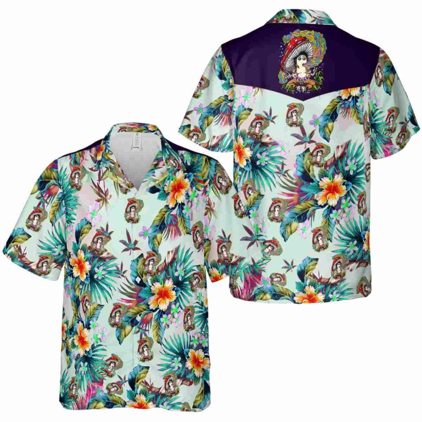 Psychedelic Floral Burst Hawaiian Shirt Premium grade