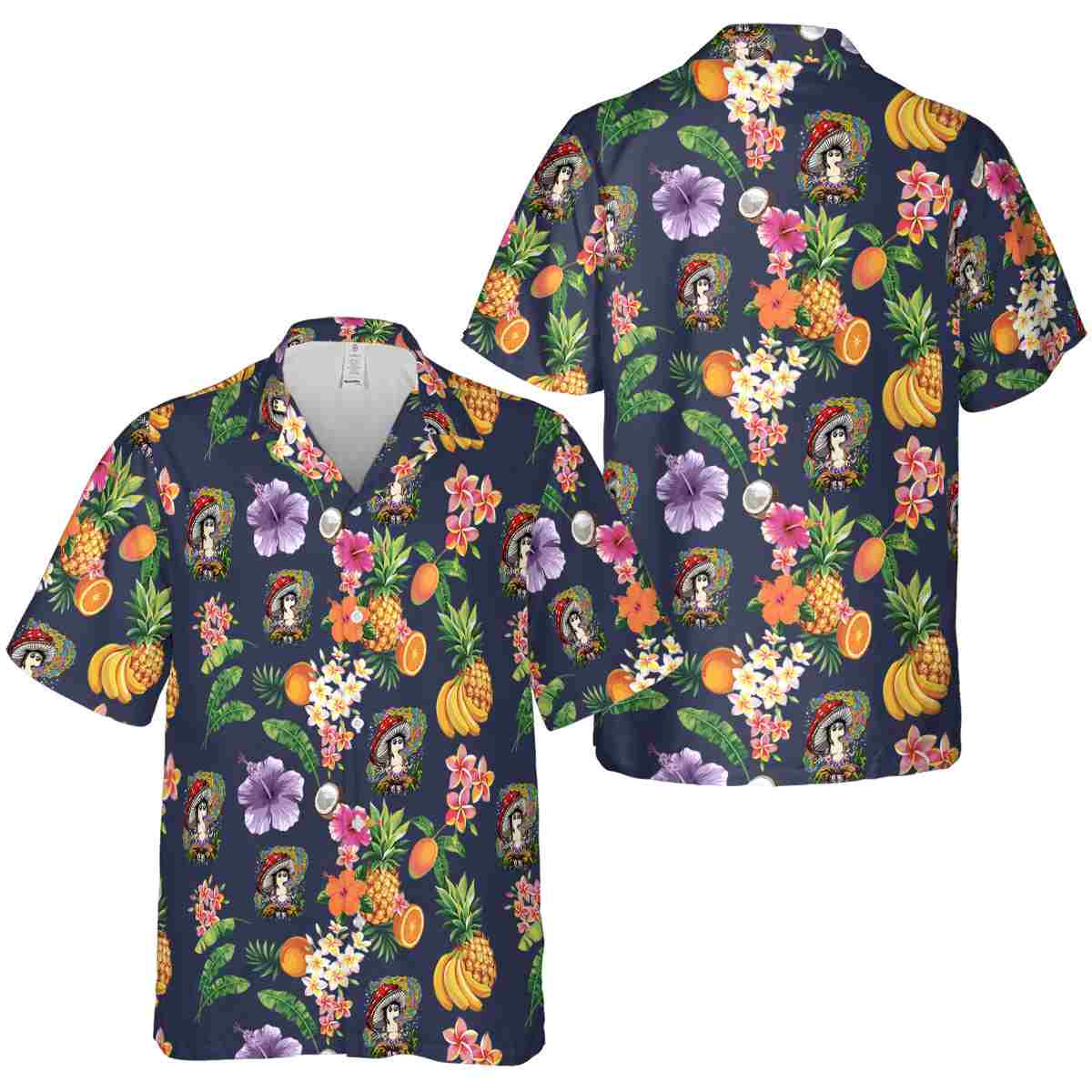 Psychedelic Fruit Pattern Hawaiian Shirt Premium grade Psychedelic Fruit Pattern Hawaiian Shirt Premium grade