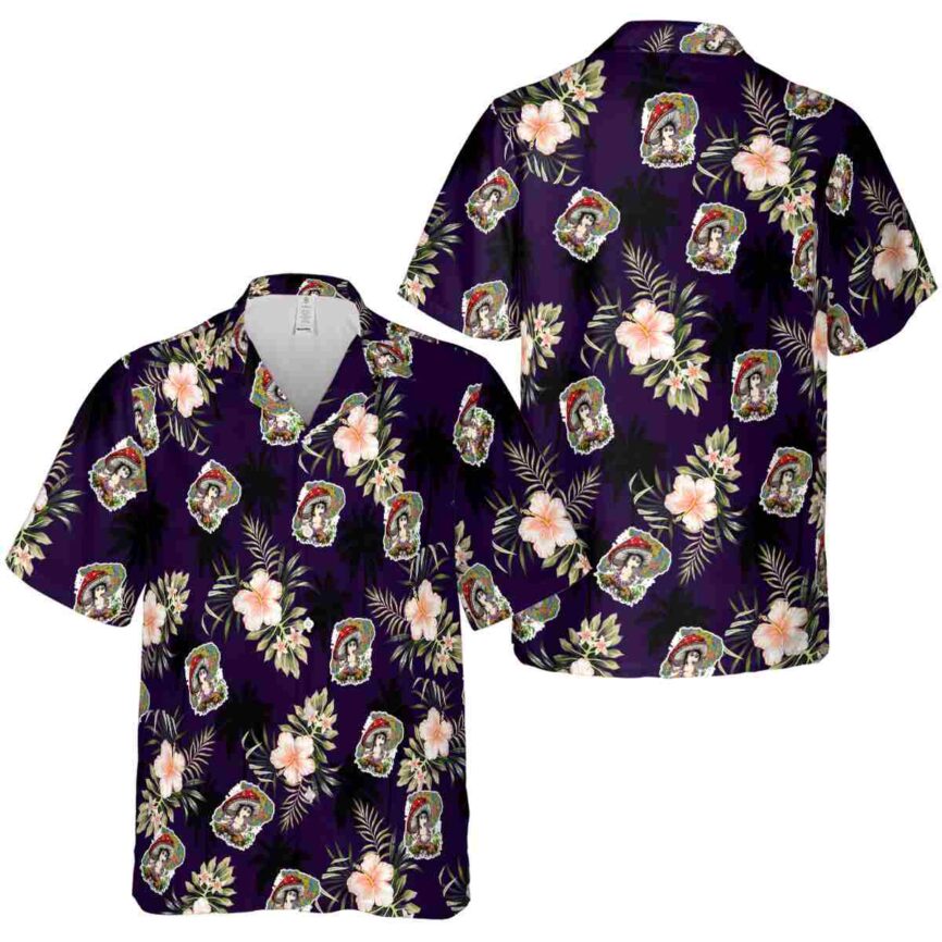 Psychedelic Hibiscus Palm Hawaiian Shirt Premium grade