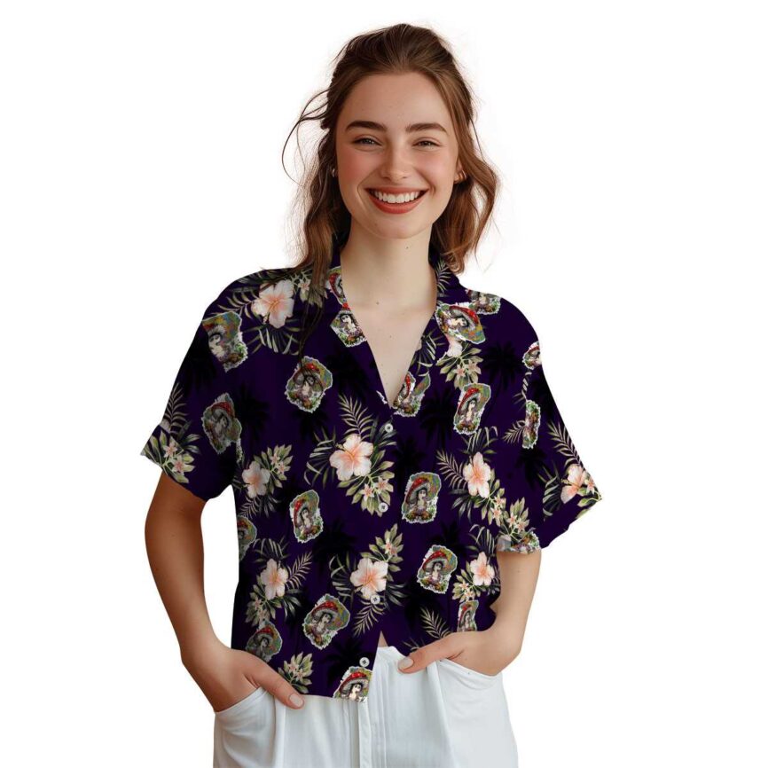 Psychedelic Hibiscus Palm Hawaiian Shirt Top rated