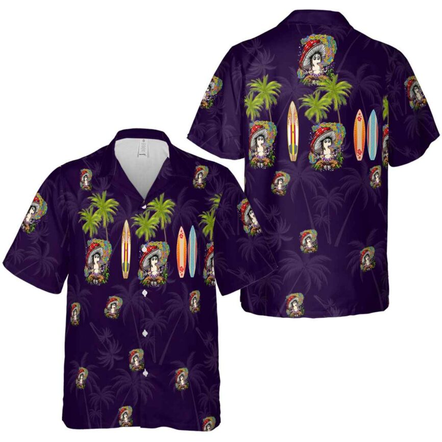Psychedelic Island Theme Hawaiian Shirt Premium grade