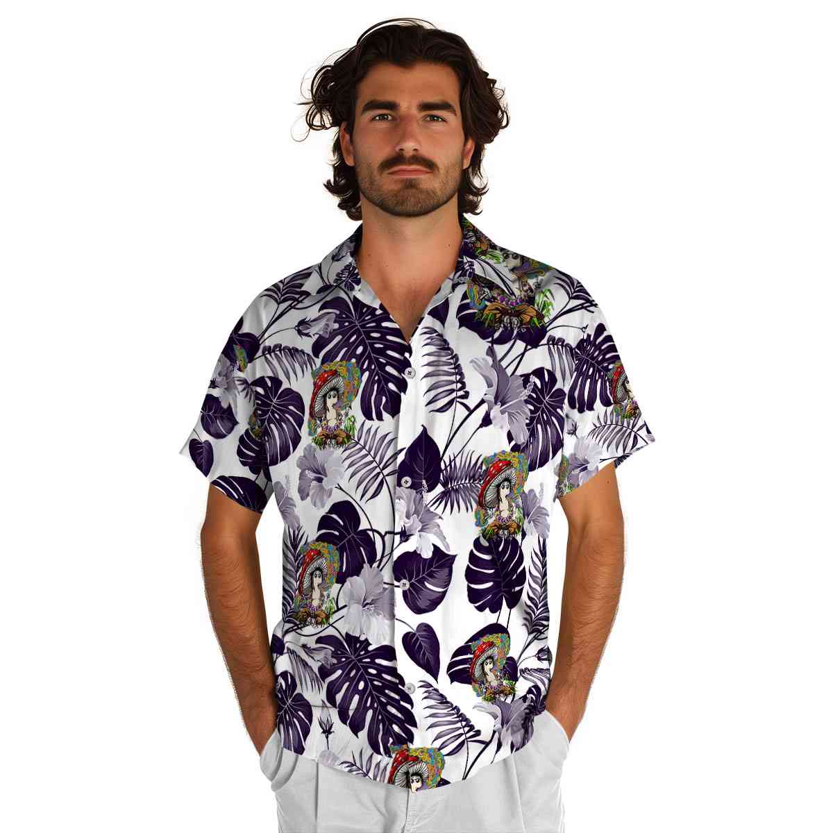 Psychedelic Leaf Pattern Hawaiian Shirt New Arrival Psychedelic Leaf Pattern Hawaiian Shirt New Arrival
