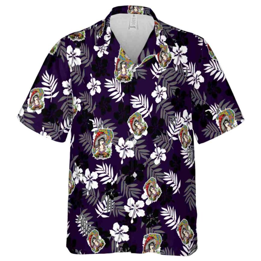 Psychedelic Leafy Hibiscus Hawaiian Shirt Fashion forward