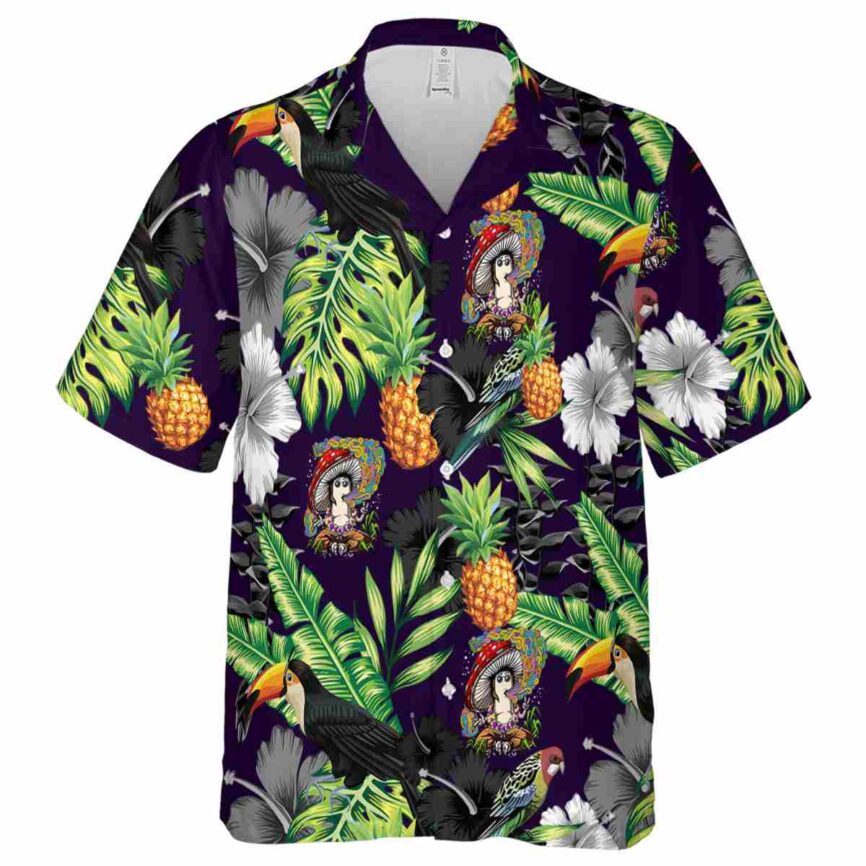 Psychedelic Leafy Toucan Hawaiian Shirt Fashion forward