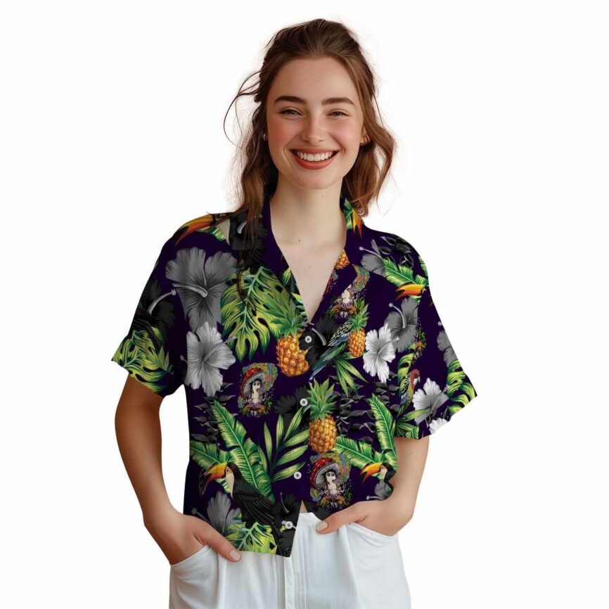 Psychedelic Leafy Toucan Hawaiian Shirt Top rated
