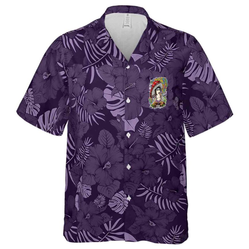 Psychedelic Monochrome Floral Hawaiian Shirt Fashion forward