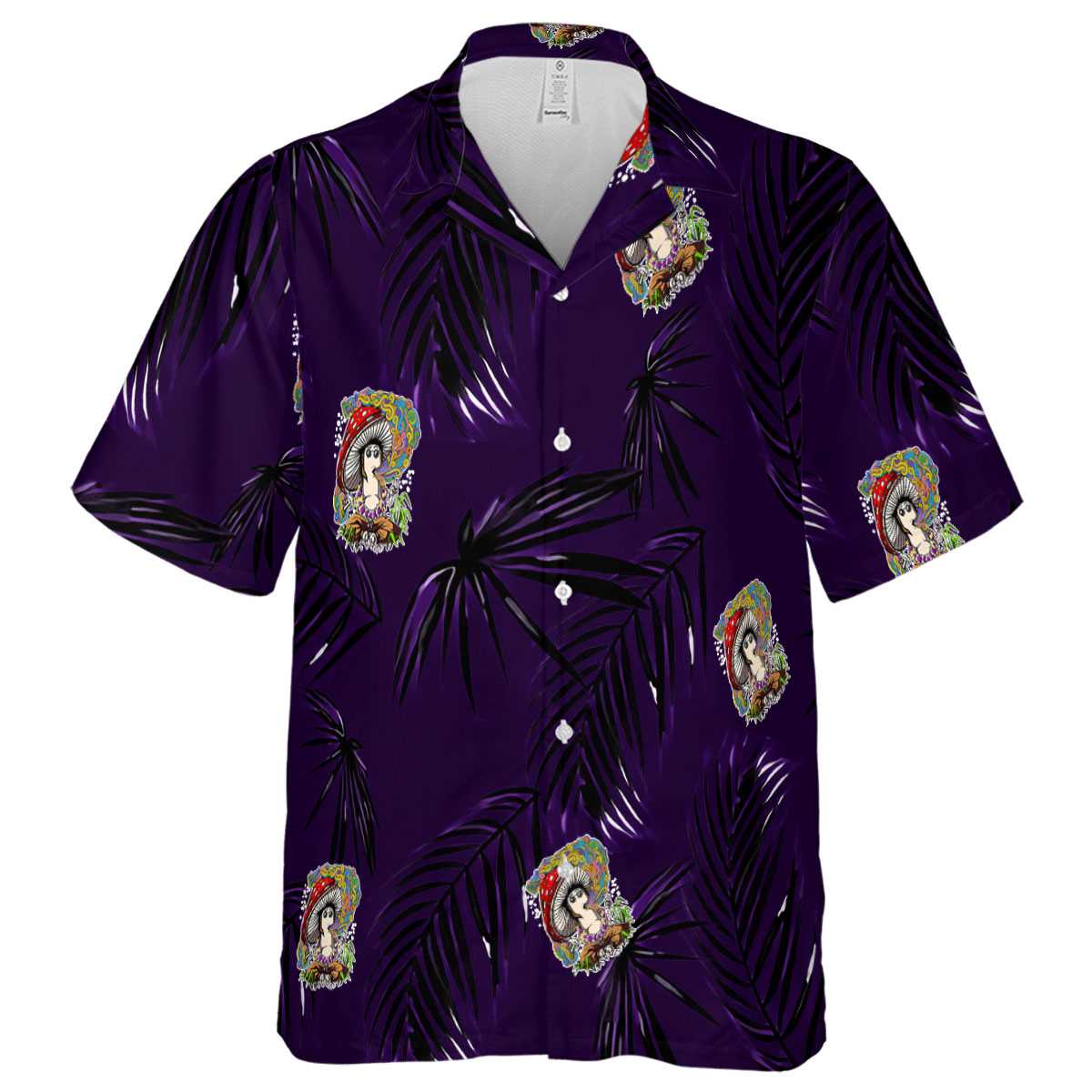 Psychedelic Monochrome Palm Hawaiian Shirt Fashion forward Psychedelic Monochrome Palm Hawaiian Shirt Fashion forward