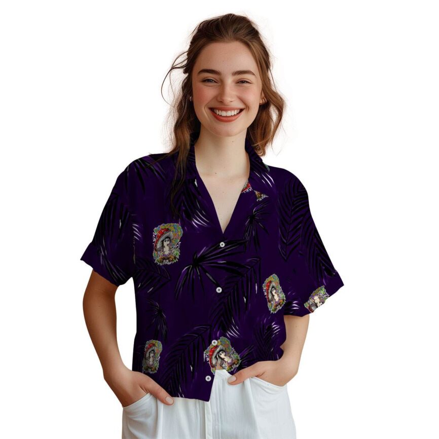 Psychedelic Monochrome Palm Hawaiian Shirt Top rated