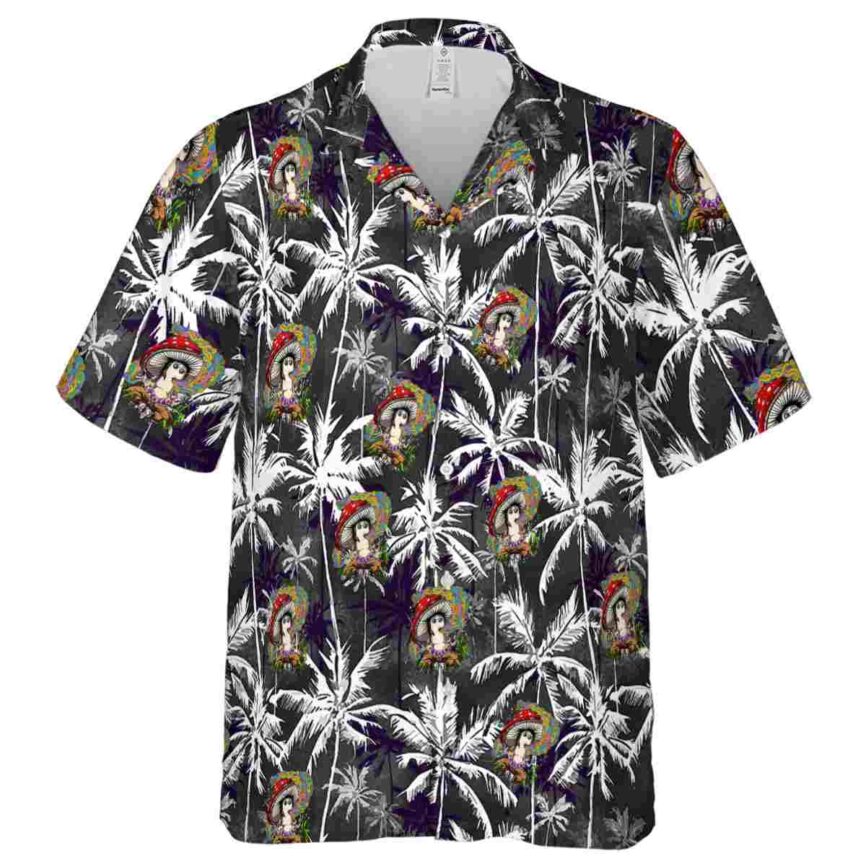 Psychedelic Palm Themed Hawaiian Shirt Fashion forward