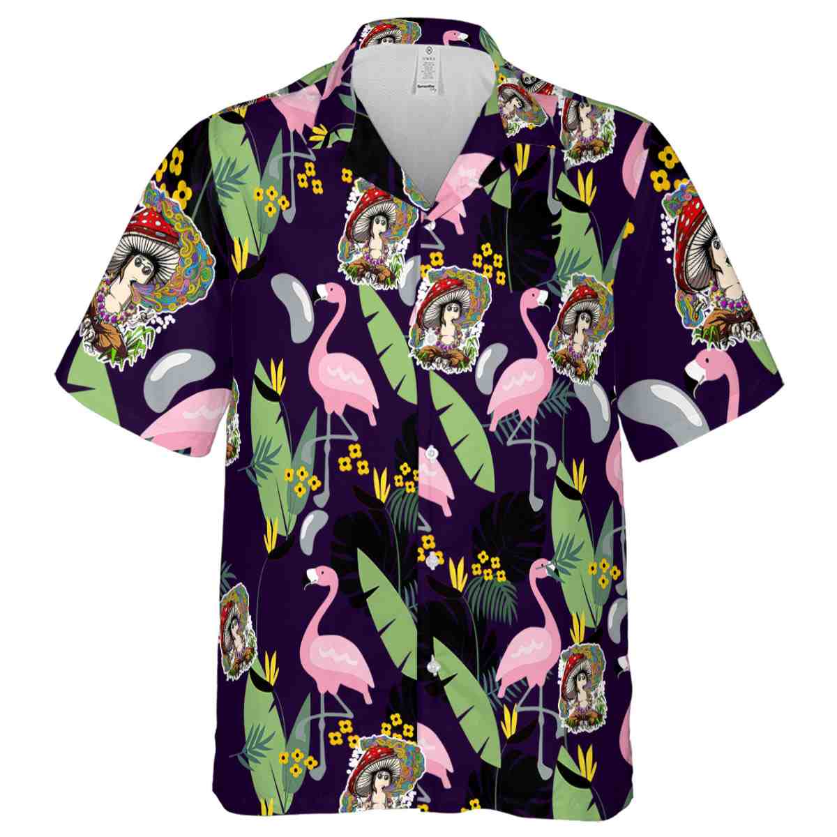 Psychedelic Pink Flamingo Hawaiian Shirt Fashion forward Psychedelic Pink Flamingo Hawaiian Shirt Fashion forward