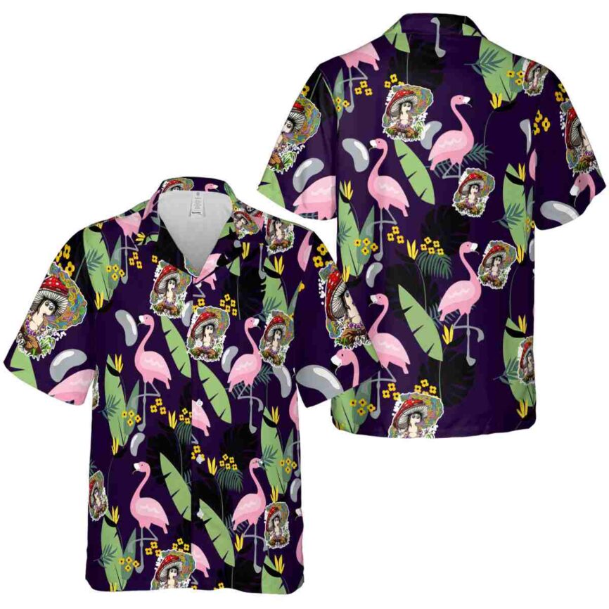 Psychedelic Pink Flamingo Hawaiian Shirt Premium grade