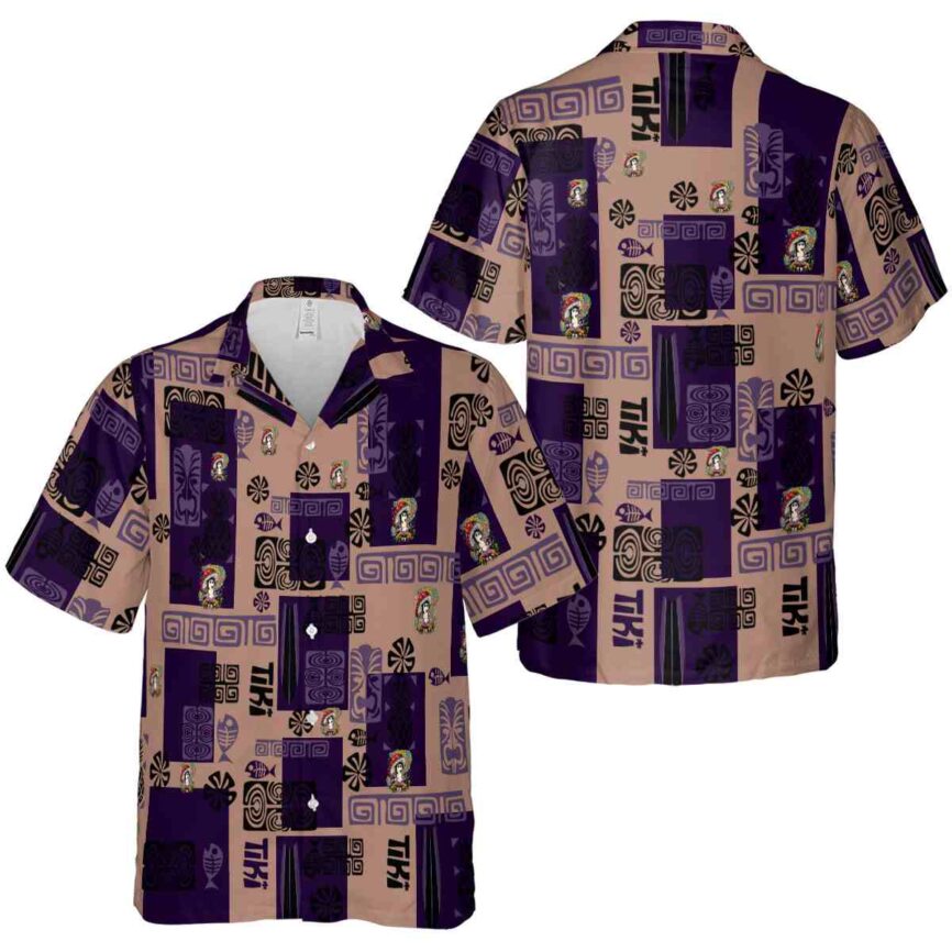 Psychedelic Tiki Motifs Hawaiian Shirt Premium grade