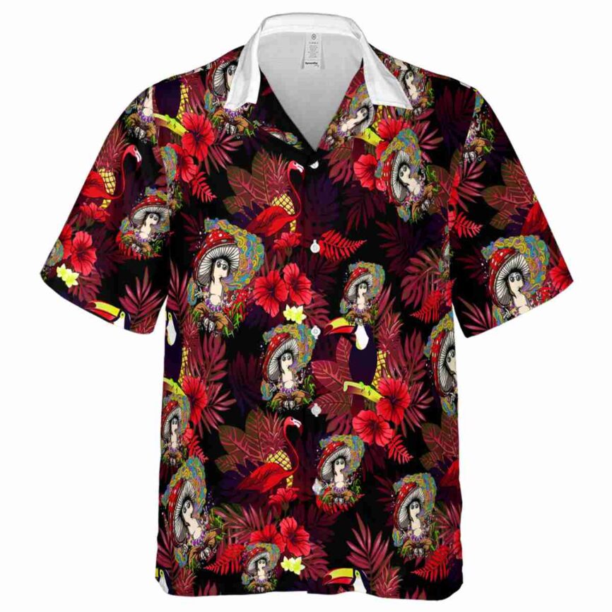 Psychedelic Tropical Bird Hawaiian Shirt Fashion forward