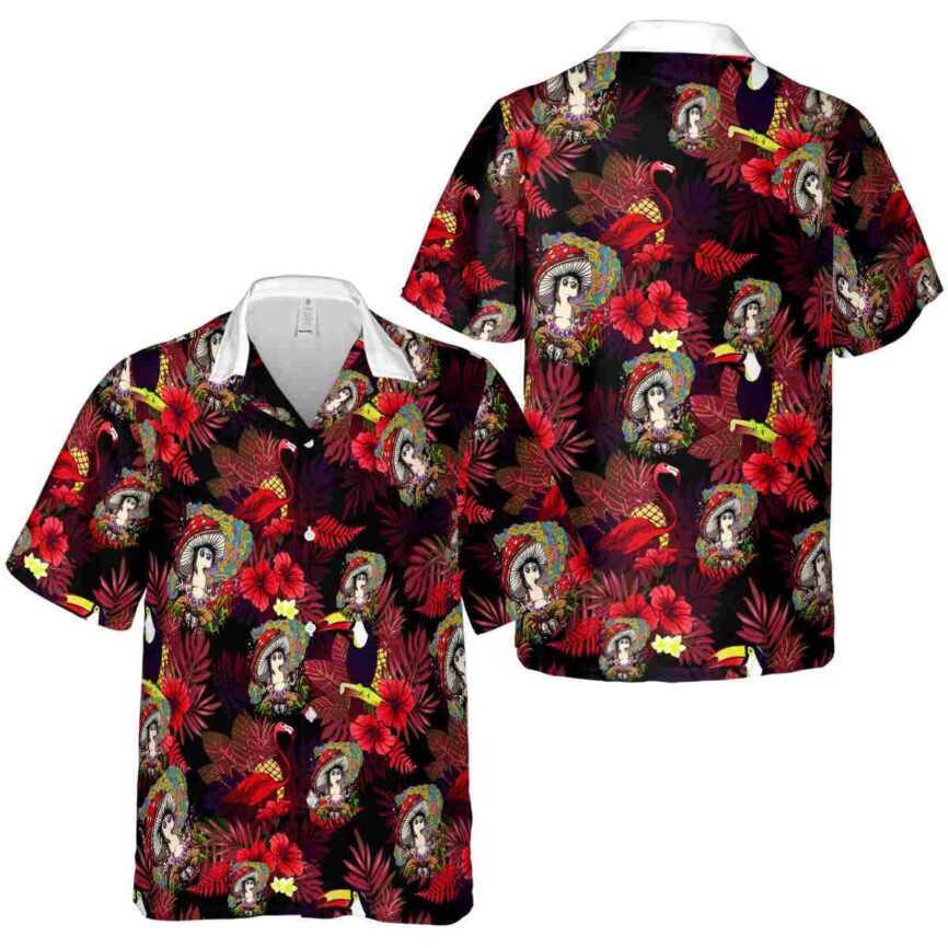 Psychedelic Tropical Bird Hawaiian Shirt Premium grade