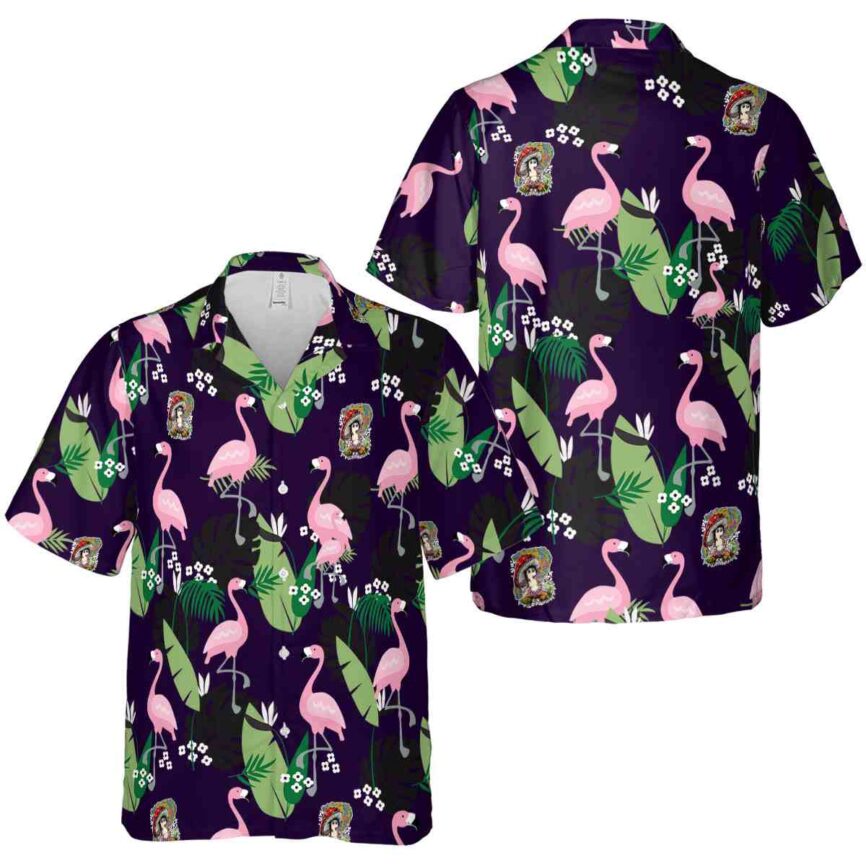 Psychedelic Tropical Flamingo Hawaiian Shirt Premium grade
