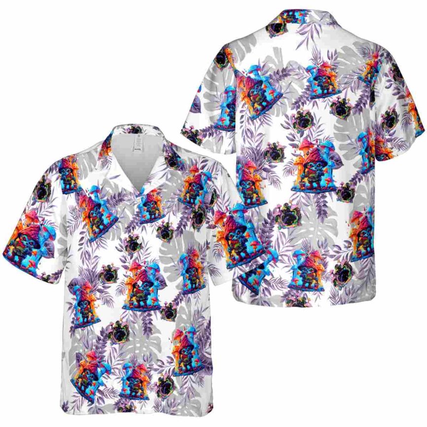 Psychedelic Tropical Fronds Hawaiian Shirt Premium grade