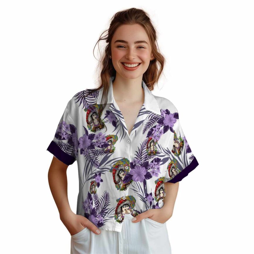 Psychedelic US Flag Floral Hawaiian Shirt Top rated